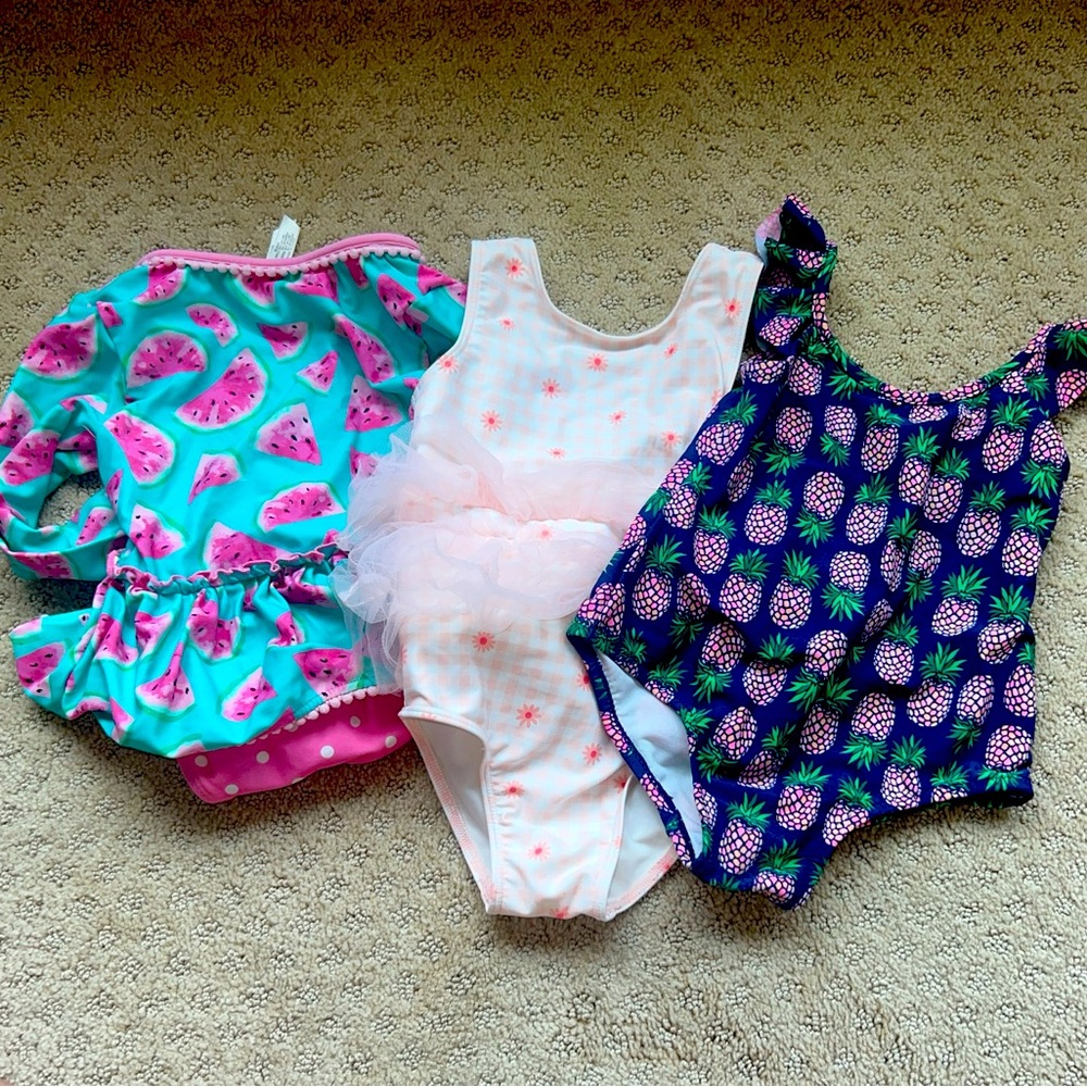 Matilda Jane Girls Swimsuit Size 2 And 2 More Swimsuits